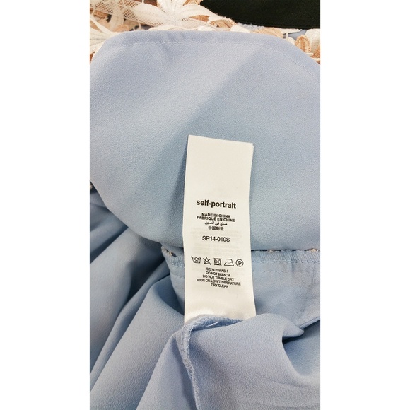 SELF-PORTRAIT Pink 3D Off-Shoulder Lace Mini - Picture 8 of 8